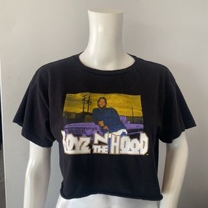 Vintage Y2K CROSS COLOURS Boyz N The Hood Graphic T-shirt Cutoff Oversized